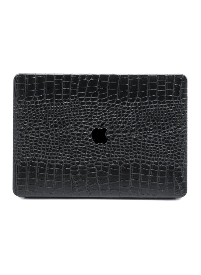 For Apple Notebook Protective Case Macbook Protective Case Crocodile Pattern Skin Shell Mac Air13.3-Color:Large Grain Crocodile Pattern-dark Blue-Applicable Model:Hollow 2023 Air15.3(A2941) - Image 5